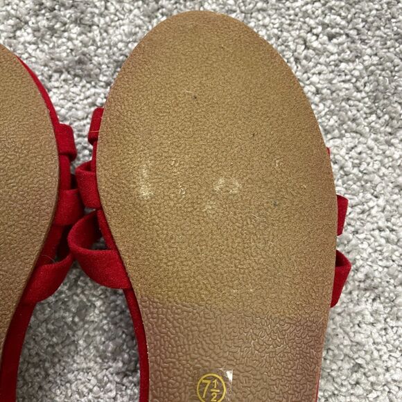 Elegant Red Women's Sandals - Picture 8 of 9